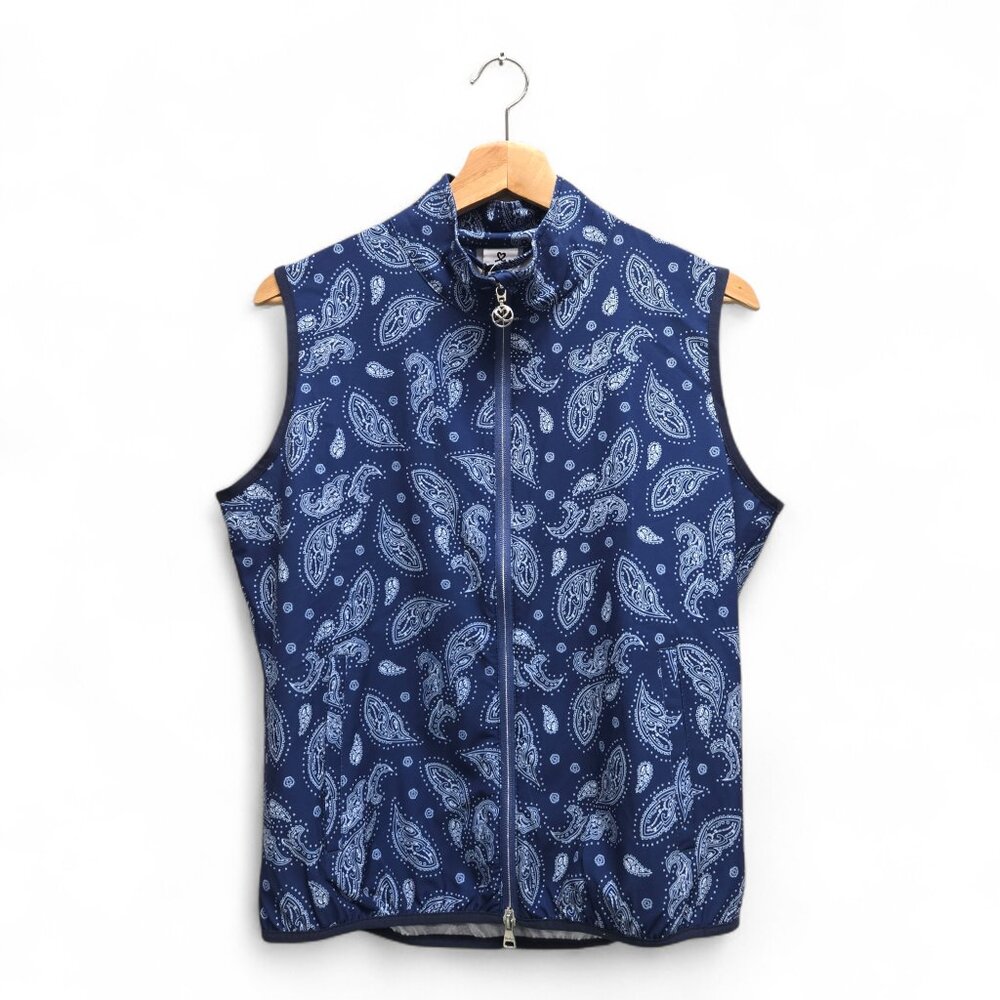 Daily Sports Women’s Pammy Golf Wind Vest Medium Blue Performance NWT
